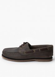 Mokasyny męskie Timberland Classic Boat 2 Eye. Brązowe mokasyny męskie Timberland, na lato, ze skóry, biznesowe, bez zapięcia. Za 519.99 zł.