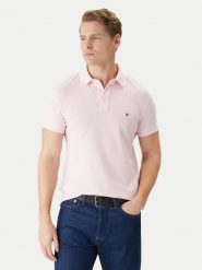 Tommy Hilfiger Polo 1985 MW0MW17771 Różowy Regular Fit. Czerwone koszulki polo męskie Tommy Hilfiger, m, bez wzorów, z bawełny, bez ramiączek. Za 329.99 zł.