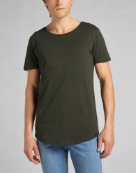 LEE SHAPED TEE MĘSKI T-SHIRT KOSZULKA LOGO SERPICO GREEN L62JEPOJ 112114652. Zielone t-shirty męskie Lee, l, bez wzorów, bez kołnierzyka. Za 69.99 zł.