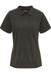 Damska elastyczna koszulka polo Hummel Red. Szare koszulki sportowe damskie Hummel, m, bez wzorów, z bawełny, bez kołnierzyka, bez ramiączek, na golfa. Za 176.50 zł.