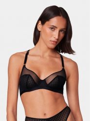 Triumph Biustonosz z fiszbiną Mysterious Spotlight 10217893 Czarny. Czarne biustonosze Triumph, bez wzorów, z syntetyku. Za 149.99 zł.
