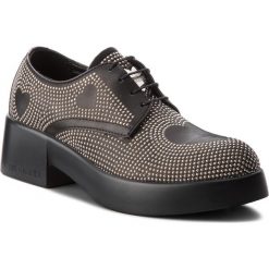 Oxfordy LOVE MOSCHINO - JA10055G16IA0000 Nero. Czarne półbuty damskie Love Moschino, z materiału. Za 1,129.00 zł.