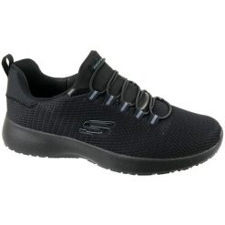 Buty do chodzenia męskie Skechers Dynamight. Czarne buty sportowe męskie Skechers, bez zapięcia, trekkingowe. Za 199.99 zł.