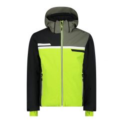 Kurtka męska narciarska męska CMP 33W0747. Zielone kurtki snowboardowe męskie CMP, m, bez wzorów, z kapturem, narciarskie. Za 1,337.95 zł.