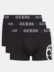 Guess Komplet 3 par bokserek Placed Logo U4RG04 K6YW0 Czarny. Czarne bokserki męskie Guess, m, z aplikacjami, z bawełny. Za 179.99 zł.