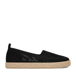 Espadryle JENNY. Czarne espadryle damskie Jenny, bez wzorów, bez obcasa, bez zapięcia. Za 69.99 zł.