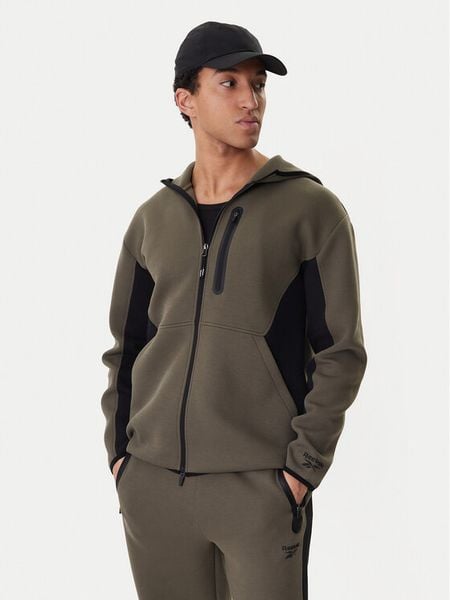 Reebok Bluza Anderson RK25544CCM Zielony Regular Fit. Zielone bluzy męskie Reebok, m, bez wzorów, z syntetyku, bez kaptura. Za 183.99 zł.