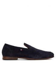Tommy Hilfiger Półbuty Hilfiger Flexible Suede Loafer FM0FM05496 Granatowy. Niebieskie półbuty na co dzień męskie Tommy Hilfiger, ze skóry, bez zapięcia. Za 399.99 zł.
