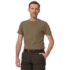 T-shirt myśliwski Tagart Fnt Beige wysokiej jakości bawełna. Brązowe t-shirty męskie tagart, bez wzorów, z bawełny, bez kołnierzyka. Za 85.00 zł.