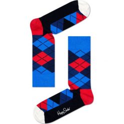 Happy Socks - Skarpety Argyle. Niebieskie skarpety męskie Happy Socks, z bawełny. W wyprzedaży za 29.90 zł.