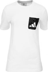Adidas Koszulka damska adidas Lace Camo GFX 1 biała GT8832 L. Białe t-shirty damskie Adidas, l, bez wzorów, bez kołnierzyka. Za 84.43 zł.