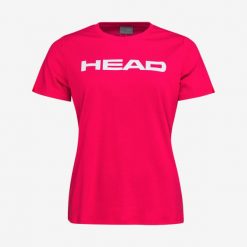 CLUB BASIC T-Shirt Women. Czerwone koszulki sportowe damskie Head, s, bez wzorów, z bawełny, bez kołnierzyka, bez ramiączek. W wyprzedaży za 59.50 zł.