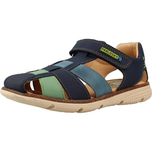 Sandały PABLOSKY 521024P Niebieski. Niebieskie sandały męskie Pablosky, ze skóry, bez zapięcia. Za 236.99 zł.