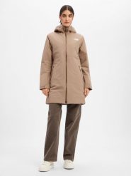 The North Face Funkcjonalny płaszcz Kobiety brązowy, S. Brązowe płaszcze damskie The North Face, s, bez wzorów, sportowe, bez kaptura. Za 1,099.95 zł.