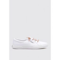 Buty damskie Pepe Jeans Kenton Block. Białe obuwie sportowe damskie Pepe Jeans, bez wzorów, z jeansu, trekkingowe. Za 254.90 zł.