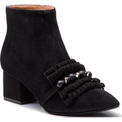 Botki POLLINI - SA21325G06TA500B Cam.Nero/Nero. Czarne kozaki damskie Pollini, ze skóry, bez obcasa. W wyprzedaży za 899.00 zł.