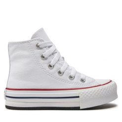 Trampki Converse. Białe półbuty dziewczęce Converse, bez wzorów, retro, bez zapięcia. Za 279.99 zł.