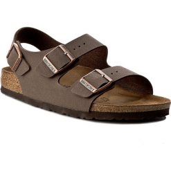 Sandały BIRKENSTOCK - Milano Bs 0634503 Mocca. Brązowe klapki damskie Birkenstock, bez wzorów, ze skóry ekologicznej, bez obcasa. W wyprzedaży za 219.00 zł.