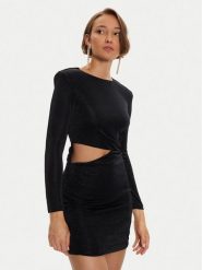 Simona Corsellini Sukienka koktajlowa A24CEAB052 Czarny Slim Fit. Czarne sukienki damskie SIMONA CORSELLINI, bez wzorów, z syntetyku, wizytowe, bez kołnierzyka, bez ramiączek. Za 619.99 zł.