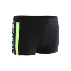 Bokserki 500 YOKE ALLROC JR. Czarne kąpielówki dla chłopców NABAIJI, w paski. Za 39.99 zł.