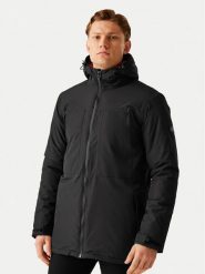 Regatta Kurtka przeciwdeszczowa Larrick RMP397 Czarny Regular Fit. Czarne kurtki męskie Regatta, l, bez wzorów, z syntetyku, outdoorowe. Za 299.99 zł.