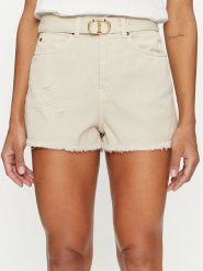 TWINSET Szorty jeansowe 241TT2382 Beżowy Straight Fit. Brązowe szorty damskie Twinset, bez wzorów, z bawełny. Za 1,149.00 zł.