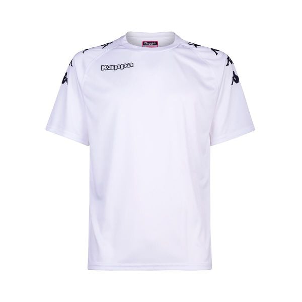 Koszulka Kappa Castolo. Białe koszulki sportowe męskie Kappa, na lato, l, bez wzorów, z poliesteru, bez kołnierzyka, bez ramiączek, do piłki nożnej. Za 159.50 zł.