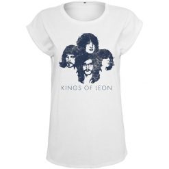 Koszulka damska Urban Classics Ladies Kings of Leon Silhouette. Białe t-shirty damskie Urban Classics, bez wzorów, rockowe, bez kołnierzyka. Za 168.00 zł.