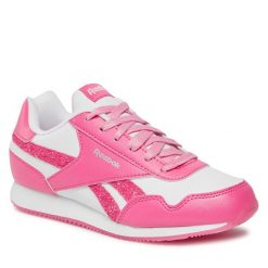 Sneakersy Reebok. Czerwone półbuty dziewczęce Reebok, bez wzorów, bez zapięcia. Za 119.99 zł.