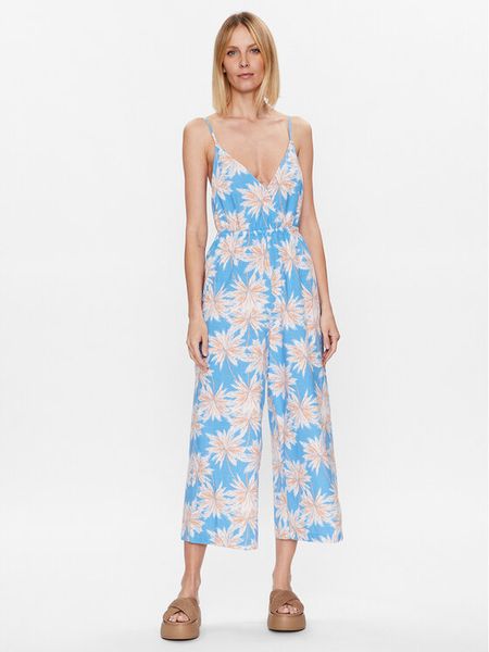 Roxy Kombinezon Never Ending Summer ERJX603348 Błękitny Regular Fit. Niebieskie sukienki damskie Roxy, s, bez wzorów, z wiskozy, bez kołnierzyka, bez ramiączek. Za 179.99 zł.