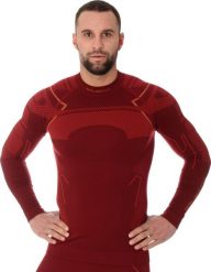 Brubeck LS13040A Bluza męska THERMO bordowy M. Czerwone bluzy męskie Brubeck, m, bez wzorów, bez kaptura. Za 215.99 zł.