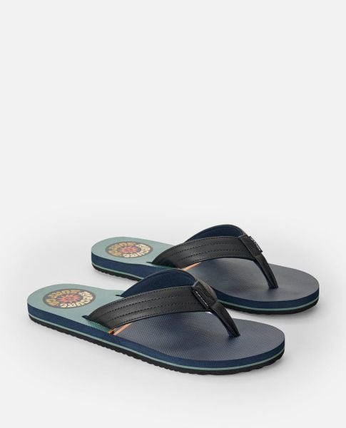 Japonki męskie Rip Curl Ripper Bloom. Zielone klapki męskie Rip Curl, z materiału, sportowe. Za 139.99 zł.