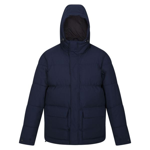 Męska Kurtka Ocieplana Falkner. Brązowe kurtki męskie Regatta, m, z aplikacjami, z materiału, z kapturem. Za 587.99 zł.