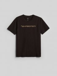 4F T-shirt regular z nadrukiem męski - brązowy XXL. Brązowe t-shirty męskie 4f, m, bez wzorów, z bawełny, klasyczne, bez kołnierzyka. Za 69.99 zł.