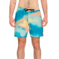 Spodenki kąpielowe męskie Volcom Baffle Trunk 17. Niebieskie kąpielówki męskie Volcom, m, bez wzorów, z poliesteru. Za 229.50 zł.