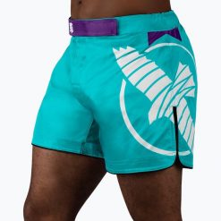 Spodenki treningowe męskie Hayabusa Icon Mid-Thigh MMA. Niebieskie krótkie spodenki sportowe męskie HAYABUSA, m, bez wzorów. Za 329.99 zł.