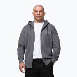 Bluza męska Pitbull World Sweatshirt Zip Hooded. Szare bluzy męskie PITBULL, m, bez wzorów, z bawełny, bez kaptura. Za 259.99 zł.