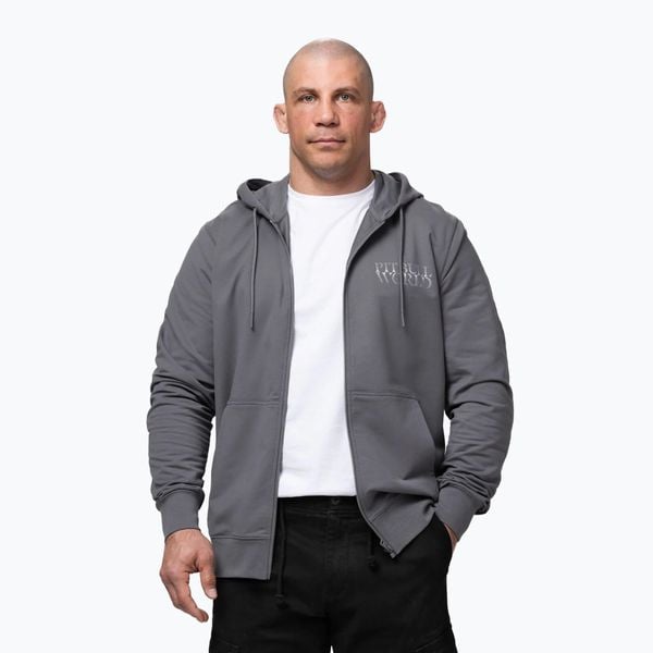 Bluza męska Pitbull World Sweatshirt Zip Hooded. Szare bluzy męskie PITBULL, m, bez wzorów, z bawełny, bez kaptura. Za 209.99 zł.