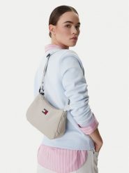 Tommy Jeans Torebka Tjw Ess Daily Shoulder Bag AW0AW18463 Beżowy. Brązowe torebki do ręki damskie Tommy Jeans, bez wzorów, z jeansu, bez dodatków. Za 249.99 zł.