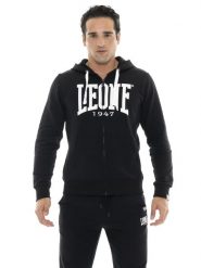 Bluza z bawełna z kaptur na co dzień na siłownię. Szare bluzy męskie LEONE 1947 APPAREL, xl, bez wzorów, z bawełny, bez kaptura. Za 324.17 zł.