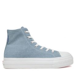Trampki Roxy. Niebieskie trampki i tenisówki damskie Roxy, bez wzorów, bez zapięcia. Za 129.99 zł.