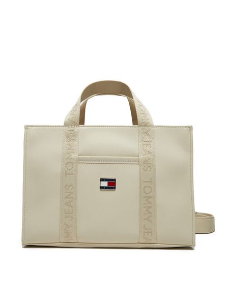 Tommy Jeans Torebka AW0AW16959 Écru. Torebki do ręki damskie Tommy Jeans, bez wzorów, z jeansu, bez dodatków. Za 309.99 zł.
