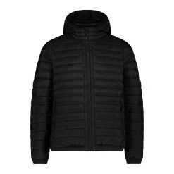Kurtka z kapturem CMP. Czarne kurtki męskie CMP, m, bez wzorów, z puchu, z kapturem, narciarskie. Za 611.60 zł.