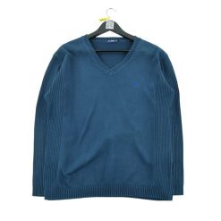 Sweter damski Armani Exchange. Niebieskie swetry damskie Armani Exchange, l, bez wzorów, eleganckie, bez kołnierzyka, bez ramiączek, bez kaptura. Za 127.76 zł.