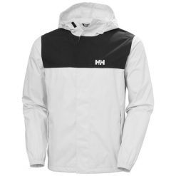 Kurtka wodoodporna z kapturem Helly Hansen Vancouver. Szare kurtki męskie Helly Hansen, bez wzorów, trekkingowe. W wyprzedaży za 412.65 zł.