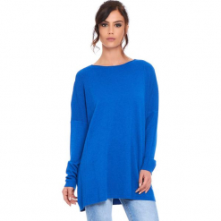 Sweter "Odile" w kolorze niebieskim. Niebieskie swetry damskie Cosy Winter, z okrągłym kołnierzem. W wyprzedaży za 181.95 zł.