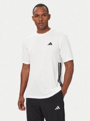 Adidas T-Shirt Workout Essentials Base 3-Stripes KD0699 Biały Regular Fit. Białe koszulki sportowe męskie Adidas, l, bez wzorów, z syntetyku, sportowe, bez kołnierzyka. Za 128.99 zł.