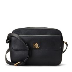 Torebka LAUREN RALPH LAUREN. Czarne listonoszki damskie Lauren Ralph Lauren, bez wzorów, bez dodatków. Za 1,009.00 zł.