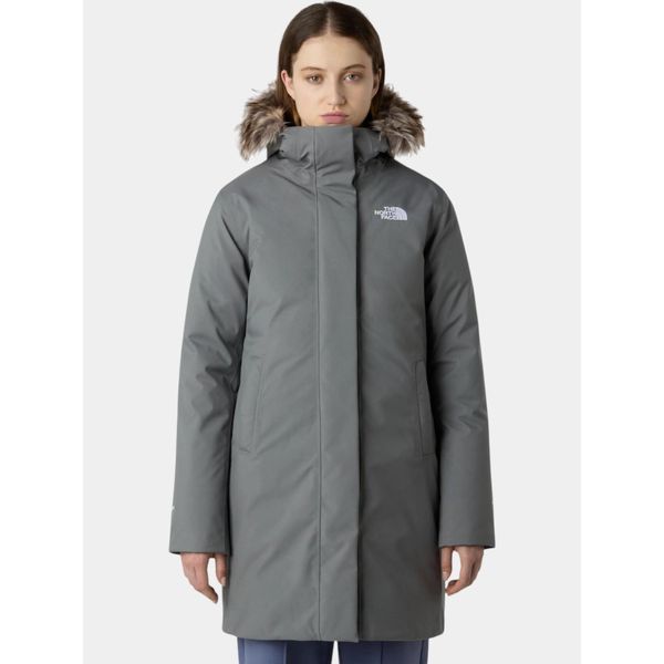 Płaszcz Zimowy Damski The North Face W Arctic. Szare kurtki sportowe damskie The North Face, na zimę, bez wzorów, z puchu, bez kaptura, trekkingowe. Za 1,799.00 zł.