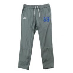 Second life - Spodnie dresowe męskie Motif 53 AeroReady - Stan bardzo dobry. Szare spodnie sportowe męskie Adidas, l, bez wzorów, z dresówki, do biegania. Za 138.16 zł.